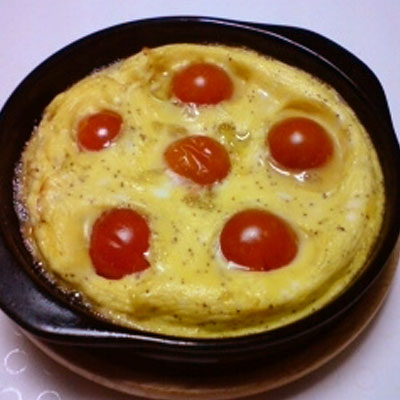 プチトマトのオーブン焼きオムレツのイメージ